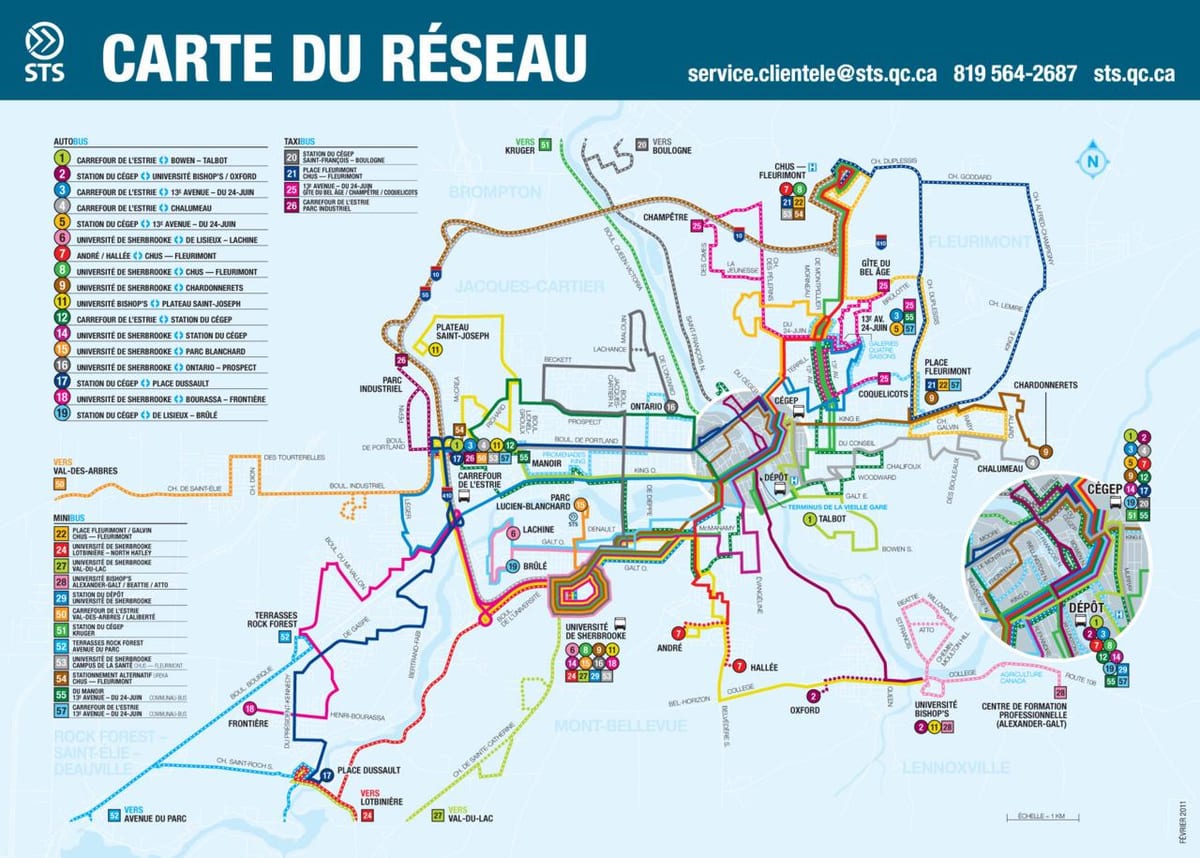 La Ciudad de Quebec mapa de transporte público