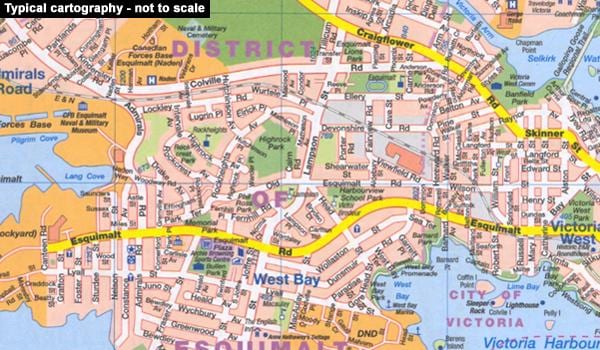 mapa de calle de la Ciudad de Quebec